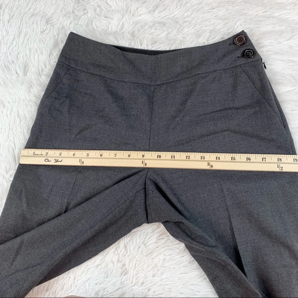 Sak Fifth Avenue high waisted wool blend straight dress pants in gray‎